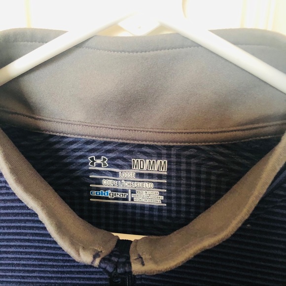 Under Armour Men’s Longsleeves Blue Stripes Medium - Picture 4 of 8